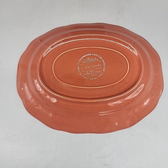 Mikasa Color Classics True Terracotta Gray Boat & Plate Japan Ceramic C-3850 - Picture 4 of 6
